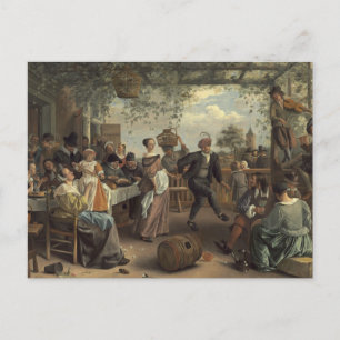 Carte Postale jan steen le couple dansant