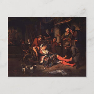 Carte Postale Jan Steen - Le vin est un Mocker