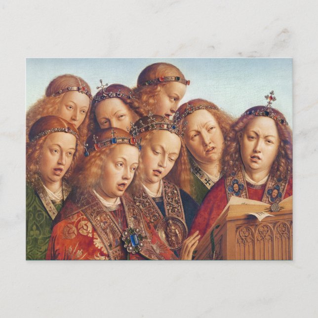 Carte Postale Jan van Eyck Chanter des anges Gand Retable (Devant)