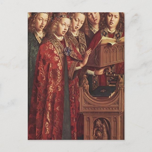 Carte Postale Jan van Eyck - L'autel de Gand (détail) (Devant)