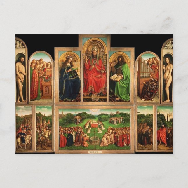 Carte Postale Jan van Eyck - Le Retable de Gand (Devant)