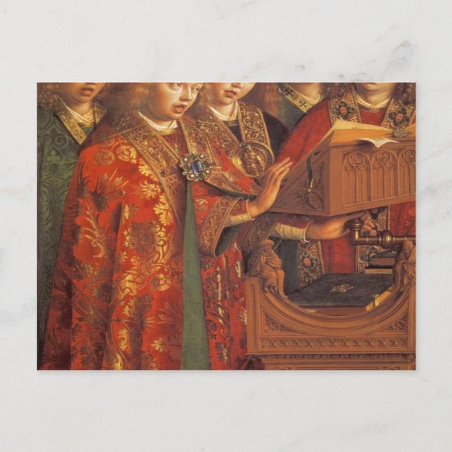Carte Postale Jan Van Eyck - Le Retable de Gand - Ange chantant (Devant)