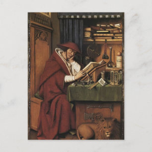 Carte Postale Jan van Eyck - St. Jérôme dans son étude