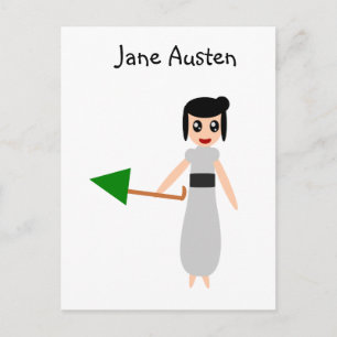 Carte Postale Jane Austen Cute