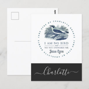 Carte Postale Jane Eyre - I Am No Bird - Ajouter Votre Nom