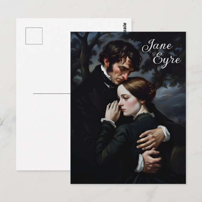 Carte Postale Jane Eyre romantique et Edward Rochester (Devant / Derrière)