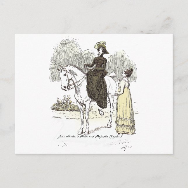 Carte Postale Jane on Horseback - Jane Austen Pride & Préjugés (Devant)