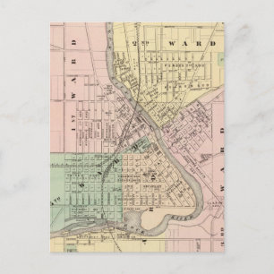 Carte Postale Janesville, siège du comté de Rock Co