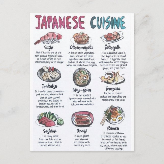 Carte Postale Japanese cuisine (Devant)