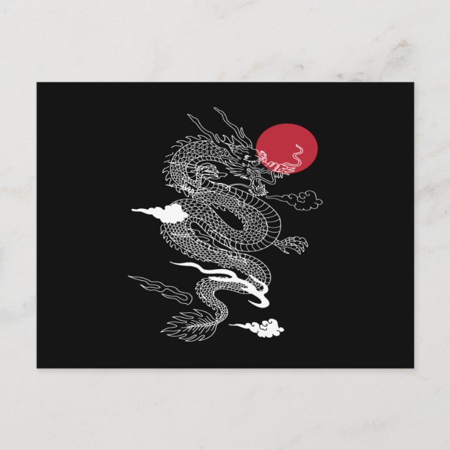 Carte Postale Japanese Dragon Asia Fantasy (Devant)