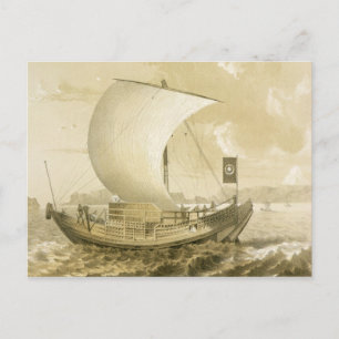 Carte Postale Japanese Junk, pub. par Sarony & Co., c.1856 (lith