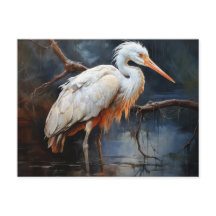 Japanese White Stork Painting 