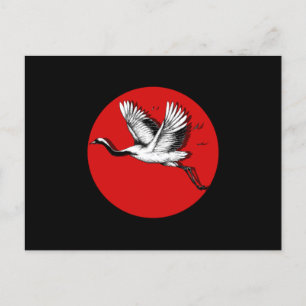 Carte Postale Japon Drapeau Culture Japonaise Oiseaux Observatio