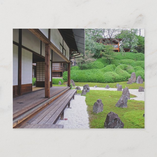Carte Postale Japon, Kyoto. Jardin de pierre en silence (Devant)