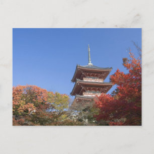 Carte Postale Japon, Kyoto, Pagode aux couleurs d'automne