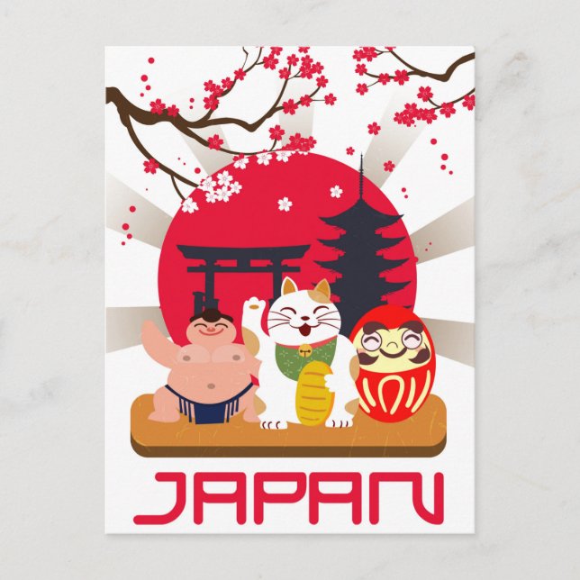 Carte Postale Japon mignon (Devant)