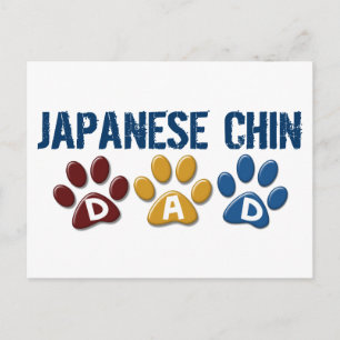 Carte Postale JAPONAIS CHIN Papa Empreinte de patte 1