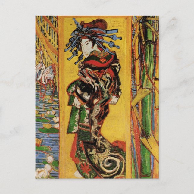 Carte Postale Japonais Courtesan Oiran par Vincent van Gogh (Devant)