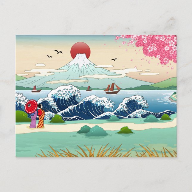 Carte postale japonaise adorable (Devant)