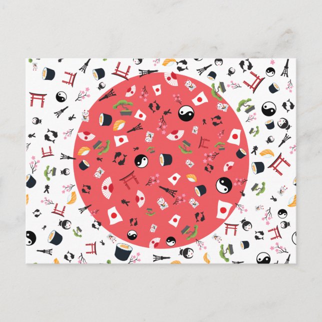 Carte postale japonaise - le pays du soleil levant (Devant)