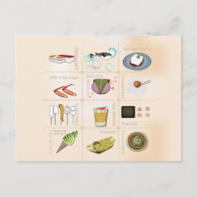 Carte postale japonaise Snack Food (Devant)