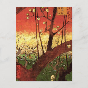 Carte Postale Japonisme : Arbre à prune fleuri par Vincent van G