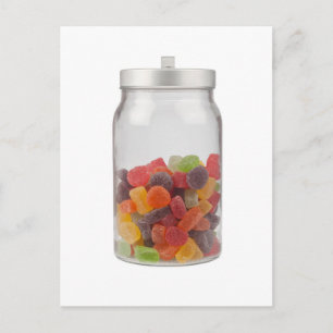 Carte Postale Jar de bonbon de gummy