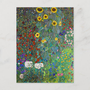 Carte Postale Jardin agricole avec tournesols   Gustav Klimt   P