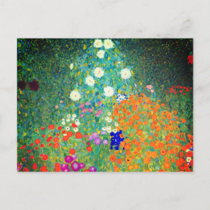 Carte Postale Jardin aux fleurs Gustav Klimt