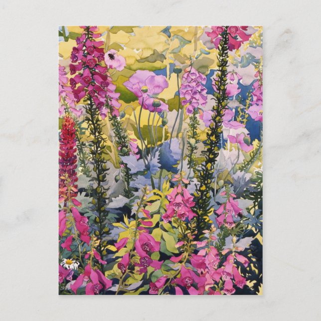 Carte Postale Jardin avec gants de boeuf (Devant)