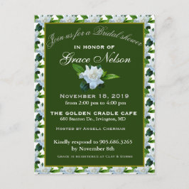 Carte Postale Jardin blanc de gardénias pour la fête de mariage