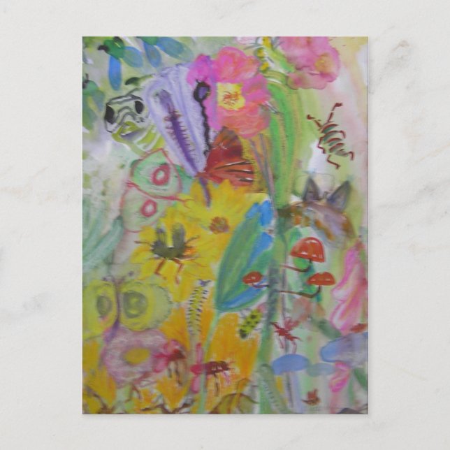 Carte Postale jardin boisé (Devant)