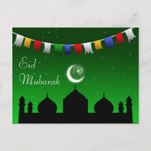 Carte Postale Jardin coloré de l'Aïd Moubarak