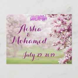 Carte Postale Jardin coloré Faire-part de mariage islamique musu