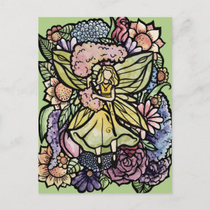 Carte Postale Jardin de fées de fleurs Fées de jacinthe Jardinie