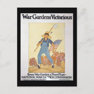 Carte Postale Jardin de guerre Deuxième Guerre mondiale