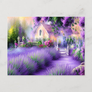 Carte Postale Jardin de la Lavande Art romantique