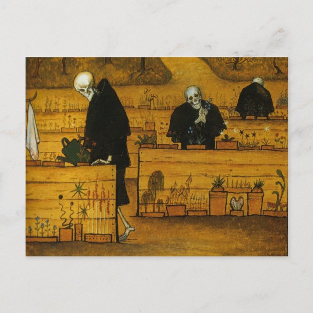 Carte postale Jardin de la mort de Simberg (Devant)