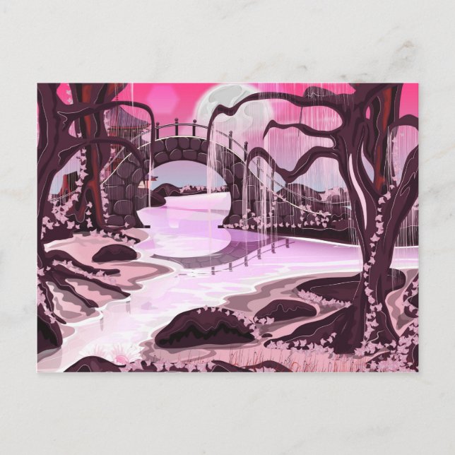 Carte Postale Jardin de méditation japonais (Devant)