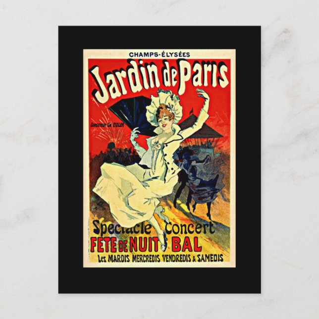 Carte Postale Jardin de Paris - Fete de Nuit Bal (Devant)