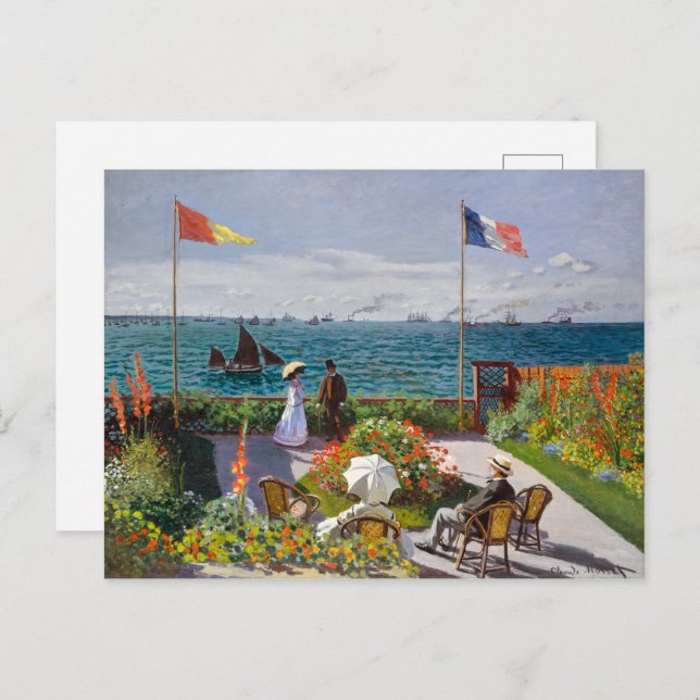 Carte Postale Jardin de Sainte-Adresse | CLAUDE MONET | (Devant / Derrière)