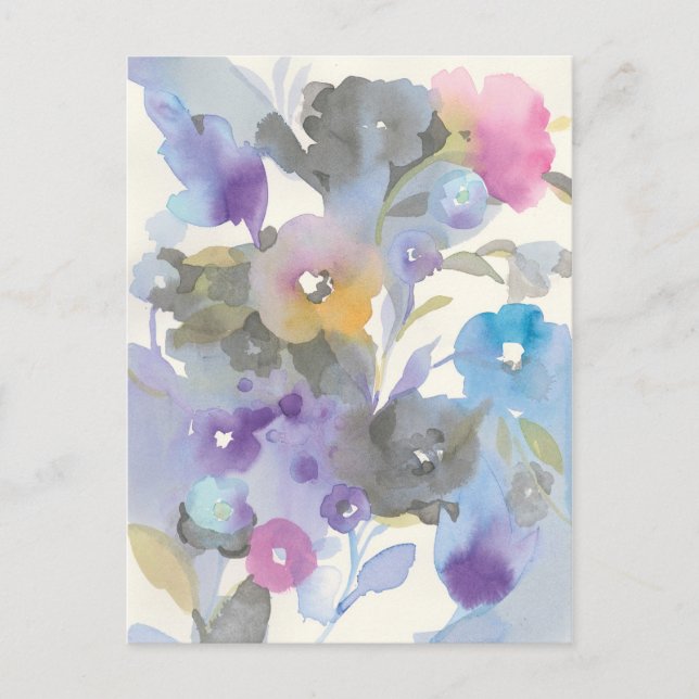 Carte Postale Jardin des bijoux | Pétales pastel violet (Devant)