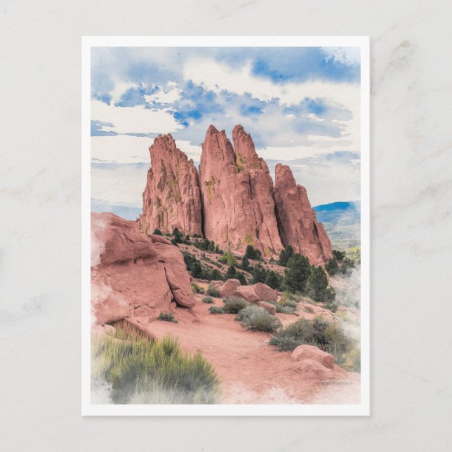 Carte Postale Jardin des Dieux Colorado (Devant)
