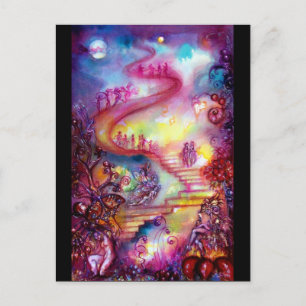 CARTE POSTALE JARDIN DES OMBRES PERDUES / ESCALIERS MYSTIQUES