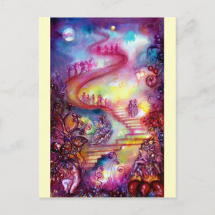 CARTE POSTALE JARDIN DES OMBRES PERDUES / ESCALIERS MYSTIQUES