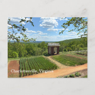 Carte Postale Jardin et collines ondoyantes à Charlottesville, V