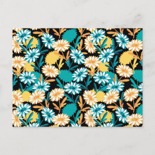 Carte Postale Jardin Fleur Faisée Été Black Ver