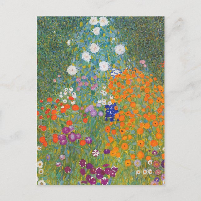 Carte Postale Jardin Fleur Vibrant - Gustav Klimt (Devant)