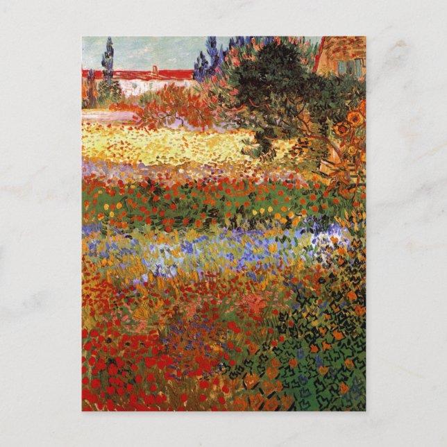 Carte Postale Jardin fleuri (F430) Van Gogh Beaux-Arts (Devant)