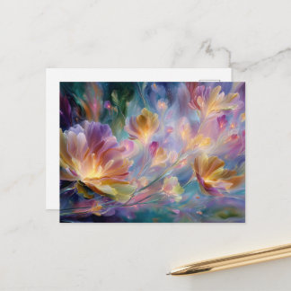 Carte Postale Jardin floral abstrait et rêveur